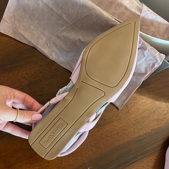 Nib Franco Sarto Canary Slingback Flats in Pink Suede - Picture 3 of 4